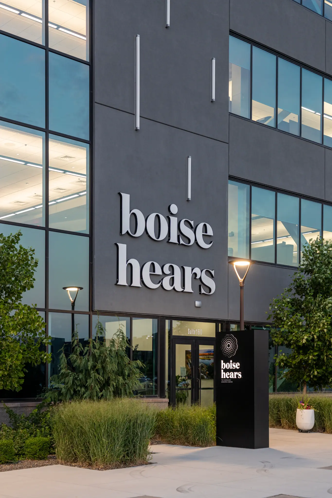 The Boise Hears sign outside the Meridian office
