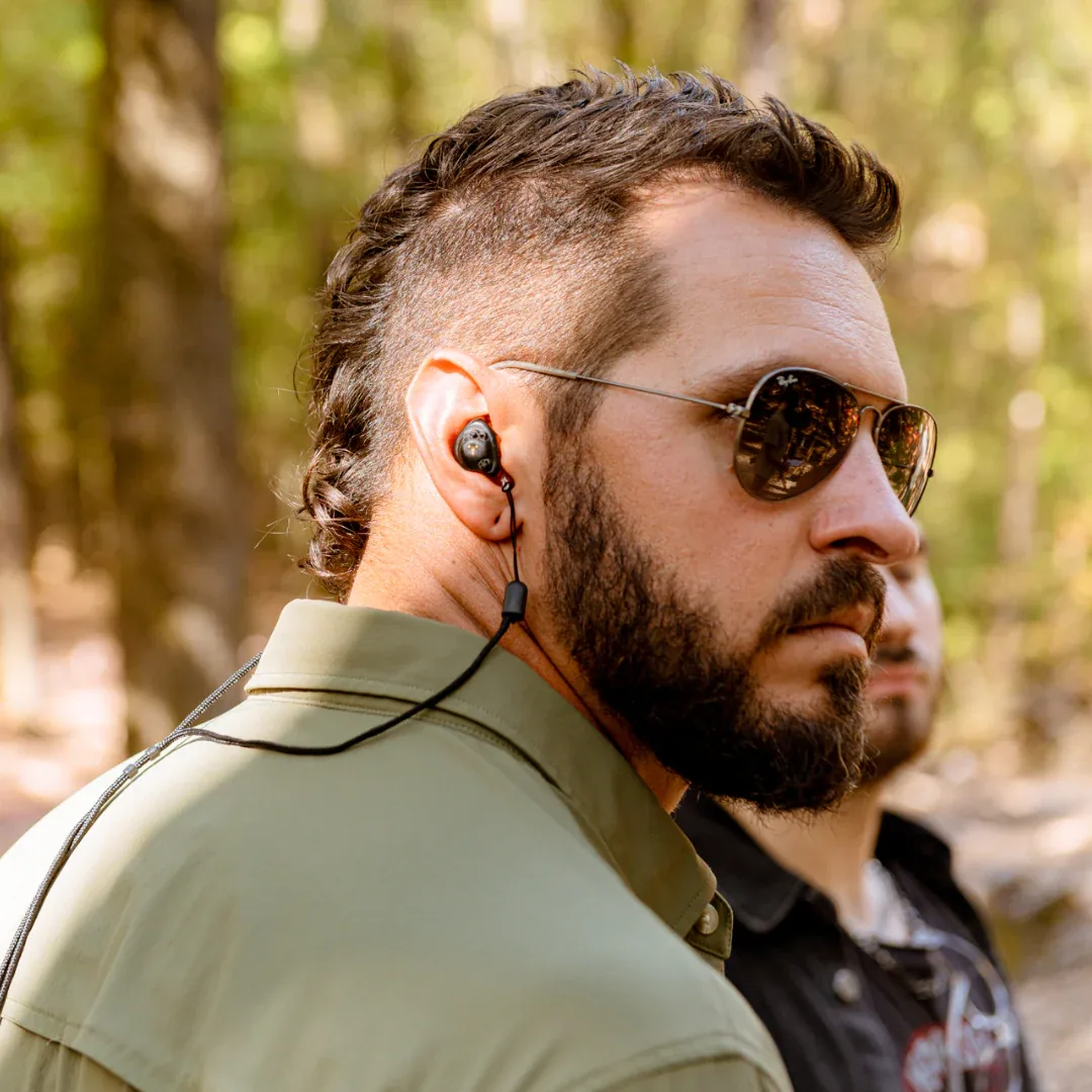 SoundGear hearing protection used in an outdoor setting