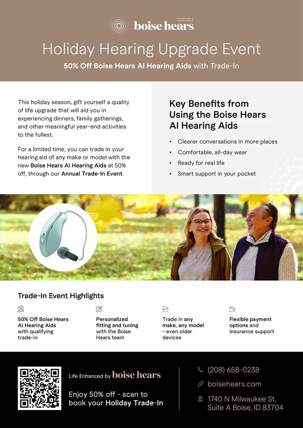 Boise Hears campaign visual: Upgrade Flyer